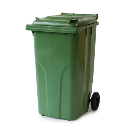 Мусорный бак Europlast пластиковый зеленый объем 240 л - фото Мусорный бак Europlast пластиковый зеленый объем 240 л - фото - продукция компании ВСВ-Групп
