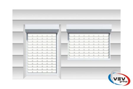 Роллетные решетки на дверной проём 3100х3200 из профиля AEG56 - фото - продукция компании ВСВ-Групп