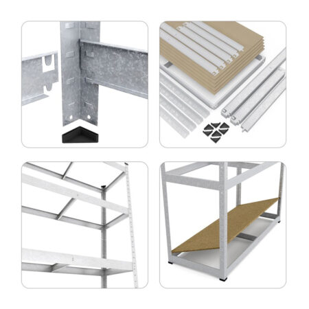 Стелаж Стандарт ОД 2000x1000x600 , 220 кг / полку, 5 полиць, ДСП, оцинкований, металевий, з полицями - фото 4 Стелаж Стандарт ОД 2000x1000x600 , 220 кг / полку, 5 полиць, ДСП, оцинкований, металевий, з полицями - фото - продукция компании ВСВ-Групп