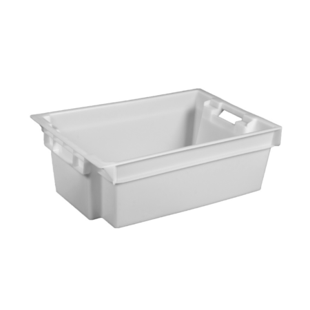 Пластикові продуктові ящики N6420-1020 білі - фото Пластикові продуктові ящики N6420-1020 білі - фото - продукция компании ВСВ-Групп
