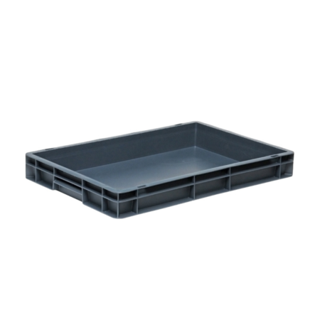 Пластиковые серые ящики E6407 G - фото - продукция компании ВСВ-Групп