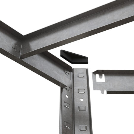 Стелаж кутовий Бюджет OM 1800x900x450x635 , 150 кг/полиця, 5 полиць, МДФ, оцинкований - фото - продукция компании ВСВ-Групп