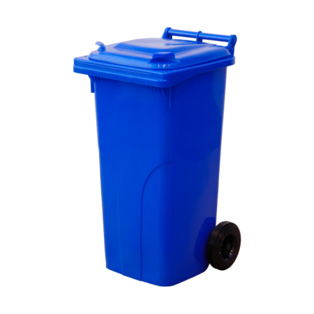 Мусорный бак Europlast пластиковый синий объем 120 л - фото - продукция компании ВСВ-Групп