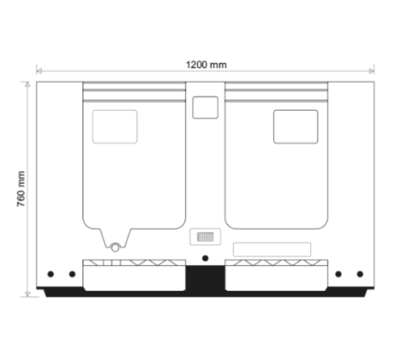 Контейнер Europlast суцільний на 3-х полозах CT/R3 1200×1000х760 - фото 2 Контейнер Europlast суцільний на 3-х полозах CT/R3 1200×1000х760 - фото - продукция компании ВСВ-Групп